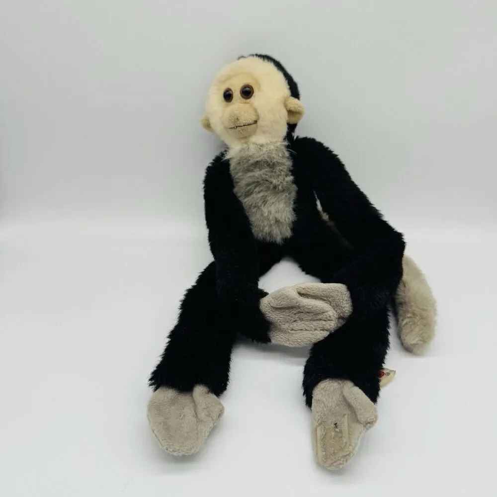 Aurora Vintage 17” Hanging Monkey Plush K&M Black And White Columbus